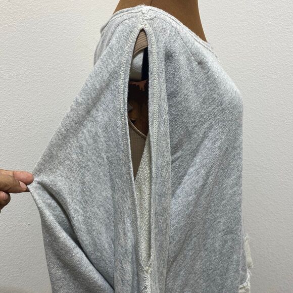 Free People Dandelion Cutout Open Shoulder Oversized Sweatshirt Small - Picture 6 of 10